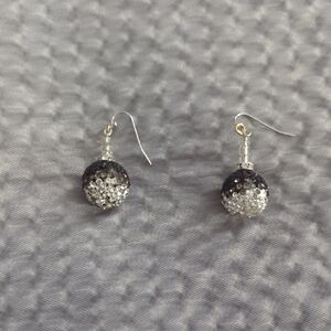 Elegant Black and Silver Dangle Earrings